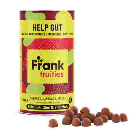 FRANK FRUITIES HELP GUT žarnynui ir mikrobiomos pusiausvyrai  guminukai, 80 vnt.