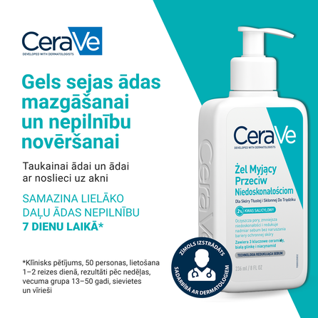 CERAVE Blemish Control prausimosi gelis, 236 ml
