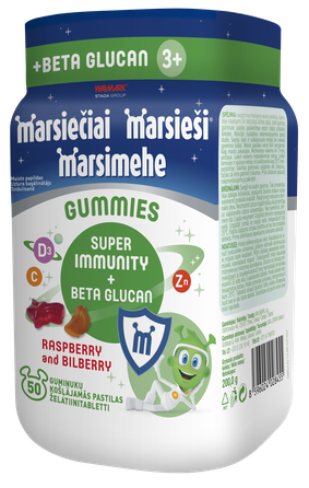MARSIEČIAI Gummies Super imunitetui vitaminai guminukai, 50 vnt.