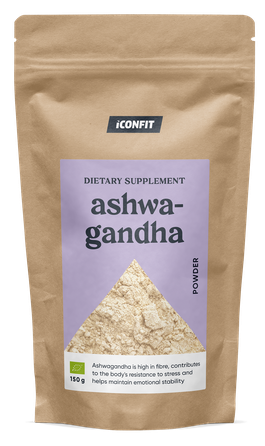 ICONFIT ekologiški Ašvaganda milteliai, 150 g