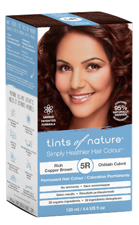 TINTS OF NATURE T5R Rich Copper Brown plaukų dažai, 130 ml