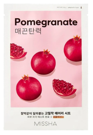 MISSHA Airy Fit Pomegranate, su granatų ekstraktu veido kaukė, 19 g