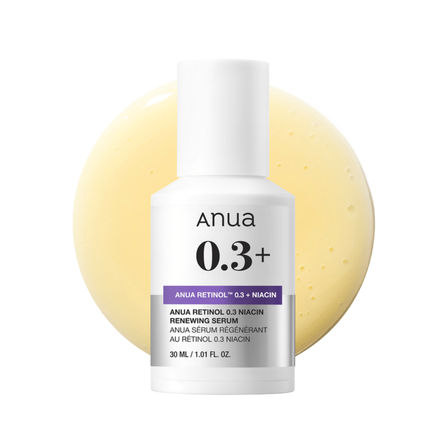 ANUA Nano Retinol 0.3% + Niacin Renewing serumas, 30 ml