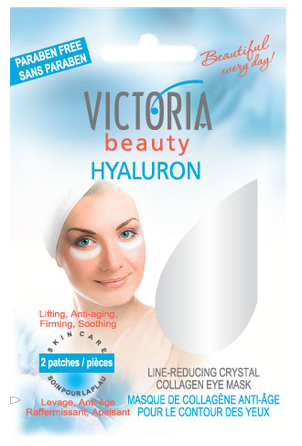 VICTORIA BEAUTY su hialuronu ir kolagenu paakių pagalvėlės, 2 vnt.