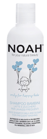 NOAH Kids Milk & Sugar Fequent šampūnas, 250 ml