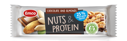 EMCO Chocolate And Almonds Nuts & Protein batonėlis, 40 g