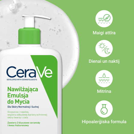 CERAVE For Face And Body With Ceramides Hydratin  prausiklis, 473 ml