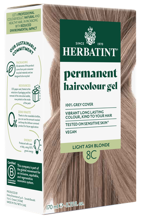 HERBATINT 8C Light Ash Blonde plaukų dažai, 170 ml