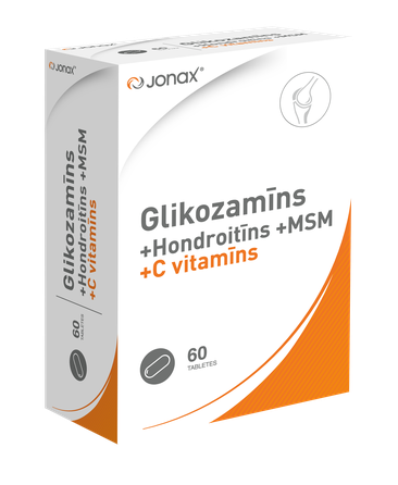 JONAX Glucosamin + Chondroitin + MSM + C vitaminas tabletės, 60 vnt.