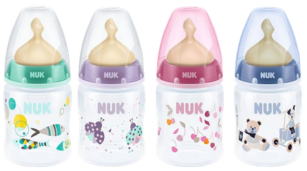 NUK su minkštu lateksiniu čiulptuku buteliukas, 1 vnt.