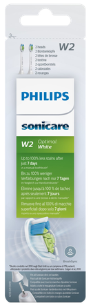 PHILIPS Sonicare W Optimal White elektrinių dantų šepetėlių galvutės, 2 vnt.