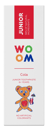 WOOM JUNIOR COLA vaikams nuo 6 m. dantų pasta, 50 ml