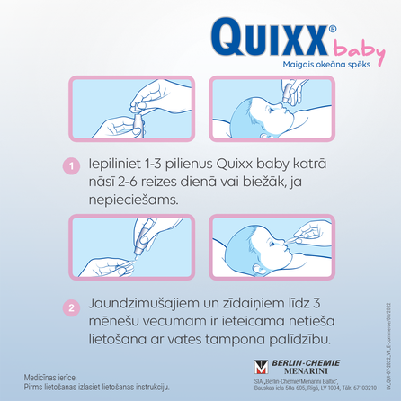 QUIXX  kūdikiams ir vaikams nosies lašai, 10 ml