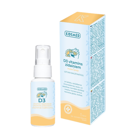 KIDSMED D3 Vitaminas, 400 IU purškalas, 15 ml