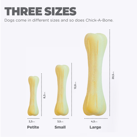 PETSTAGES Chick‑A‑Bone baltas, L žaislas, 1 vnt.