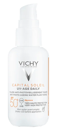 VICHY Capital Soleil UV-Age SPF 50+ toning skystis, 40 ml