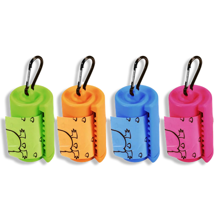 KIWI WALKER patogus, lengvas ir ryškus, žalias šunų ekskrementų maišelių laikiklis, 1 vnt.