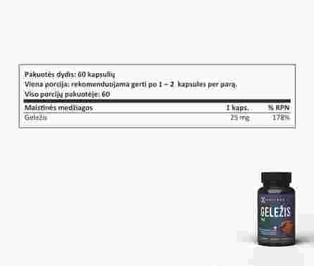 SAPIENS Iron PRO kapsulės, 60 vnt.