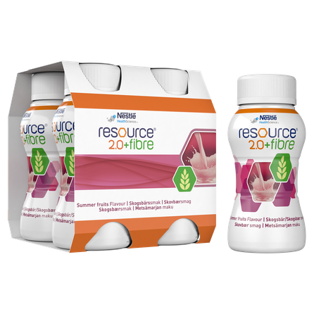 NESTLE Resource 2.0 Fibre miško uogų skonio gėrimas, 200 ml, 4 vnt.