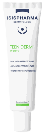ISISPHARMA Teen Derm Alpha-Pure į spuogus ir uždegimą linkusiai odai veido kremas, 30 ml