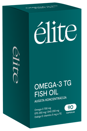 ELITE Omega-3 Tg Fish Oil, širdies, smegenų ir regėjimo funkcijai palaikyti kapsulės, 90 vnt.