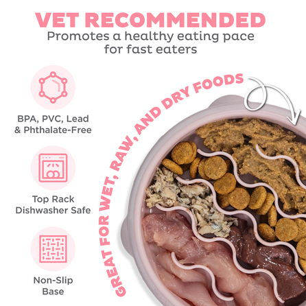 OUTWARD HOUND Fun Feeder Wave, rožinis, S dubenėlis, 1 vnt.