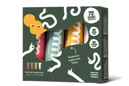 NUUD Family Pack New, kreminis, 4x20ml  dezodorantas, 1 vnt.