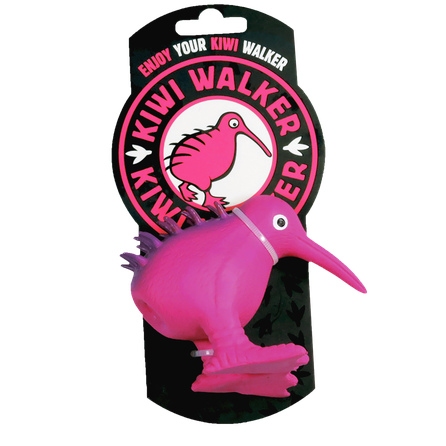 KIWI WALKER švilpiantis, lateksinis, rožinis, S žaislas, 1 vnt.