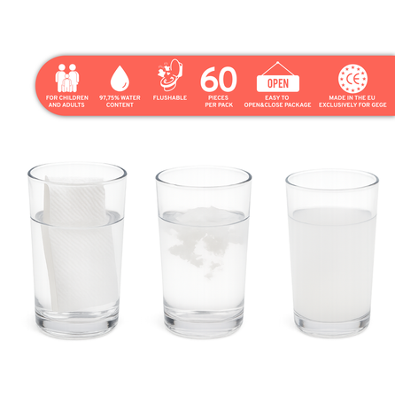 GEGE Genius drėgnos servetėlės, 60 vnt.