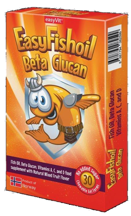 EASY FISHOIL Beta Glucan Fish oil guminukai, 30 vnt.