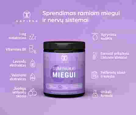 SAPIENS Miegui Skirti guminukai, 60 vnt.