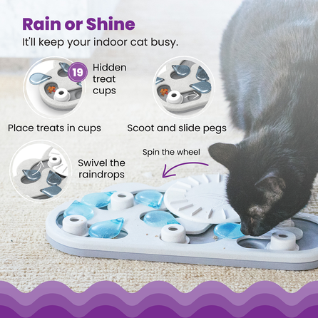 CATSTAGES Puzzle & Play Rainy Day, pilkas žaislas, 1 vnt.