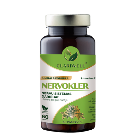 CLARIWELL Nervokler Nervų Sistemai kapsulės, 60 vnt.