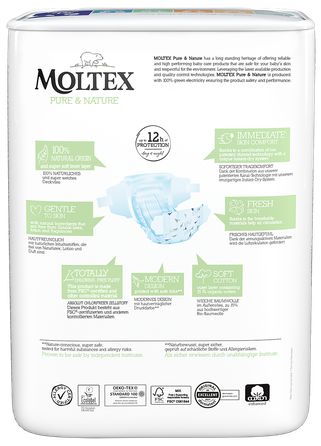 MOLTEX Pure & Nature 6 XL sauskelnės, 21 vnt.