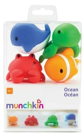 MUNCHKIN 9m+ Ocean vonios  žaislas, 4 vnt.