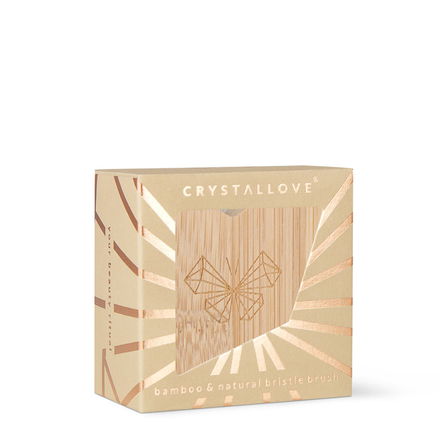 CRYSTALLOVE Butterfly Bamboo Travel Size veido šepetėlis, 1 vnt.