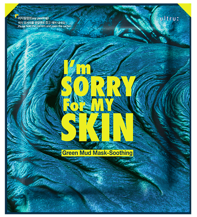 I M SORRY FOR MY SKIN su žaliuoju moliu veido kaukė, 18 g