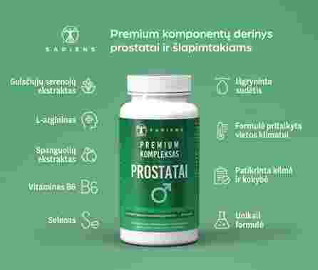 SAPIENS Premium Prostate Complex kapsulės, 60 vnt.