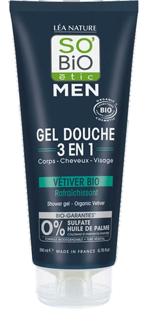 SO BIO ETIC Men Su Vetiverijomis dušo gelis, 200 ml