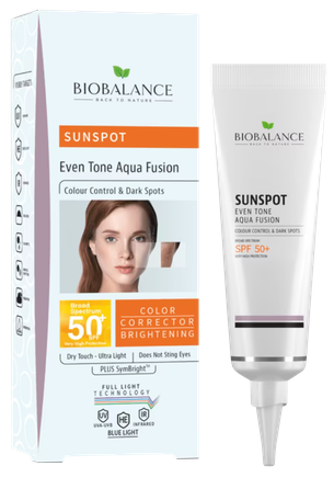 BIOBALANCE Sun Spot Even Tone SPF 50+ apsauginis kremas nuo saulės, 40 ml