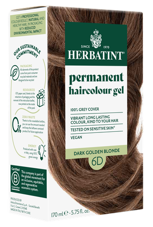 HERBATINT 6D Dark Golden Blonde plaukų dažai, 170 ml