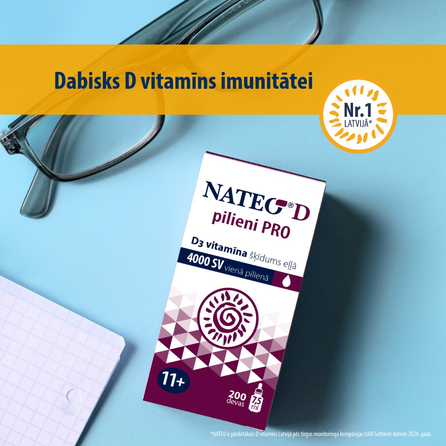 NATEO Pro 4000 IU vitamino D lašai, 7.5 ml