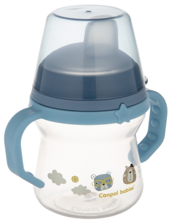 CANPOL BABIES FirstCup Bonjour Paris 6mėn+ mėlynas puodeliai su rankenomis, 150 ml