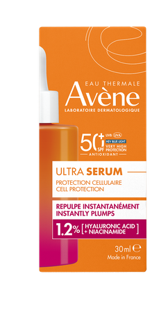 AVENE Sun Ultra Instantly Plumps SPF 50+, putlumo ir glotnumo suteikiantis  serumas, 30 ml