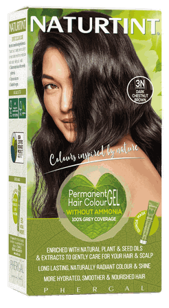 NATURTINT Dark Chestnut Brown 3N, ilgalaikiai, be amoniako plaukų dažai, 1 vnt.