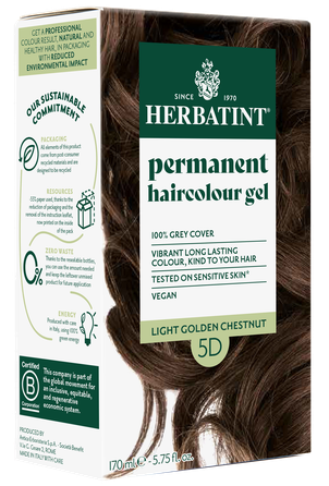 HERBATINT 5D Light Golden Chestnut plaukų dažai, 170 ml