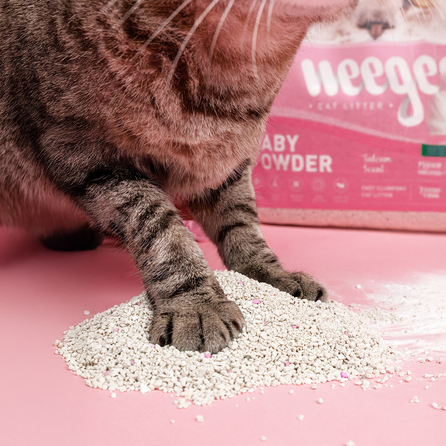 WEEGO BABY POWDER 15L cementuojantis smėlis katės tualetui, 15 L