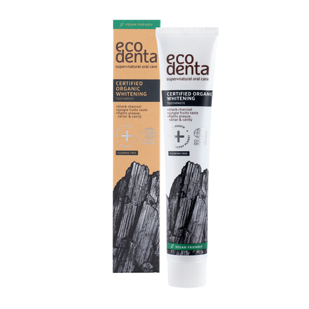 ECODENTA su juodaja anglimi dantų pasta, 75 ml