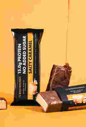 THE BEGINNINGS Baltymai 30 % su sūria karamele batonėlis, 50 g