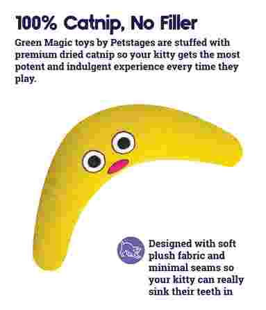 PETSTAGES Boomerang, geltonas,  žaislas, 1 vnt.